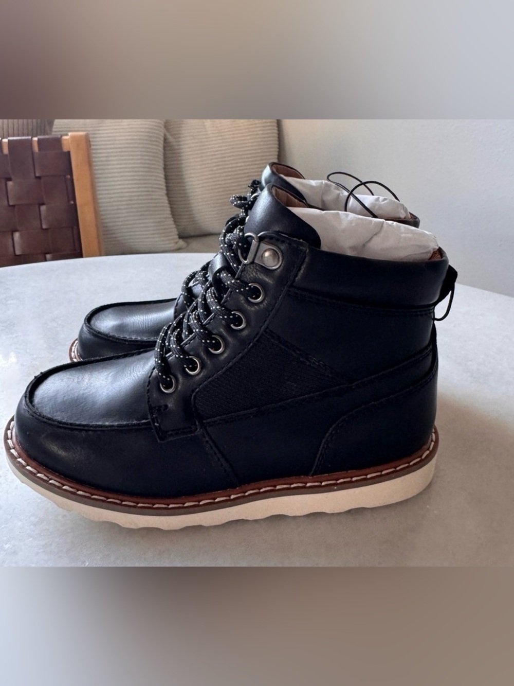 Sonoma Black Kids Chukka Boots with White Sole